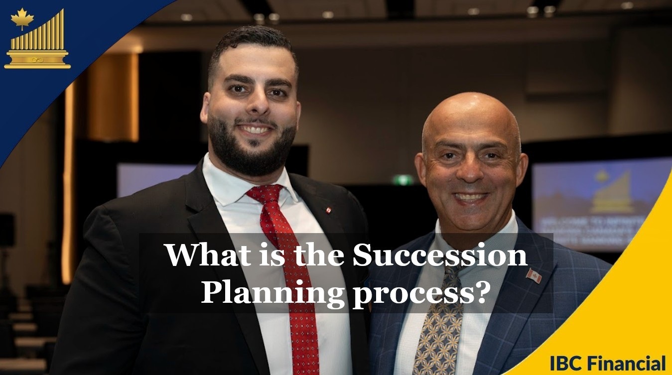 Two men in conversation, with the caption What is the Succession Planning process